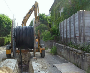 Assainissement et raccordement des éoliennes rue du 12 septembre